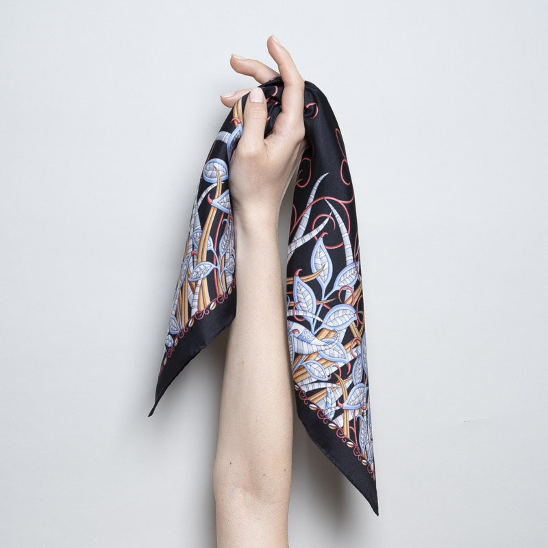Beige Black Boteh Bandana