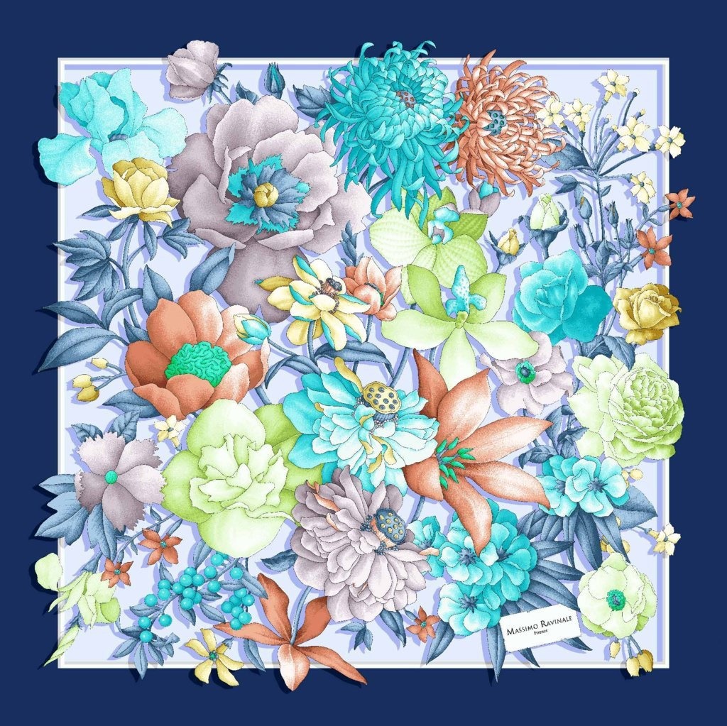 Bandana Bouquet Blu