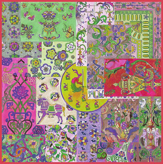 Bandana Mondo di Colori Fucsia