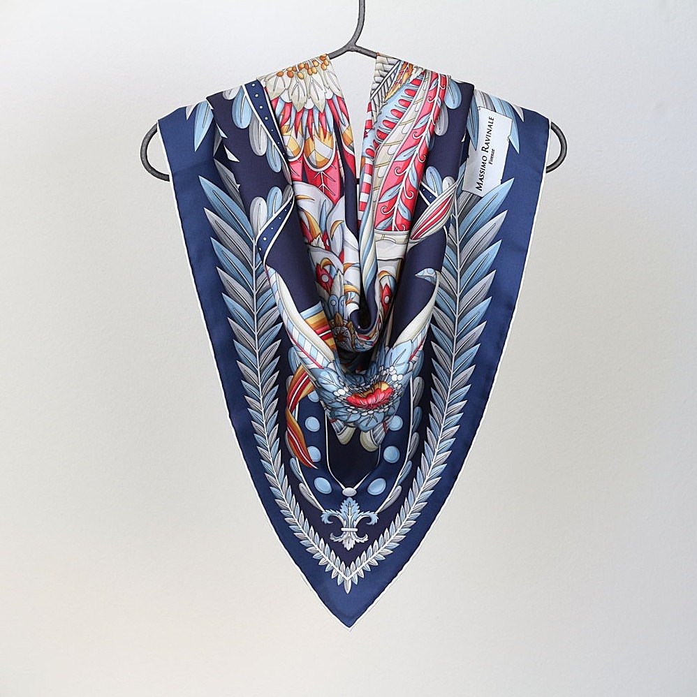 Foulard Amapola Navy Celeste