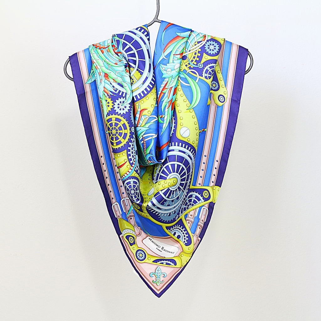 Foulard Cavallo Meccanico Blu