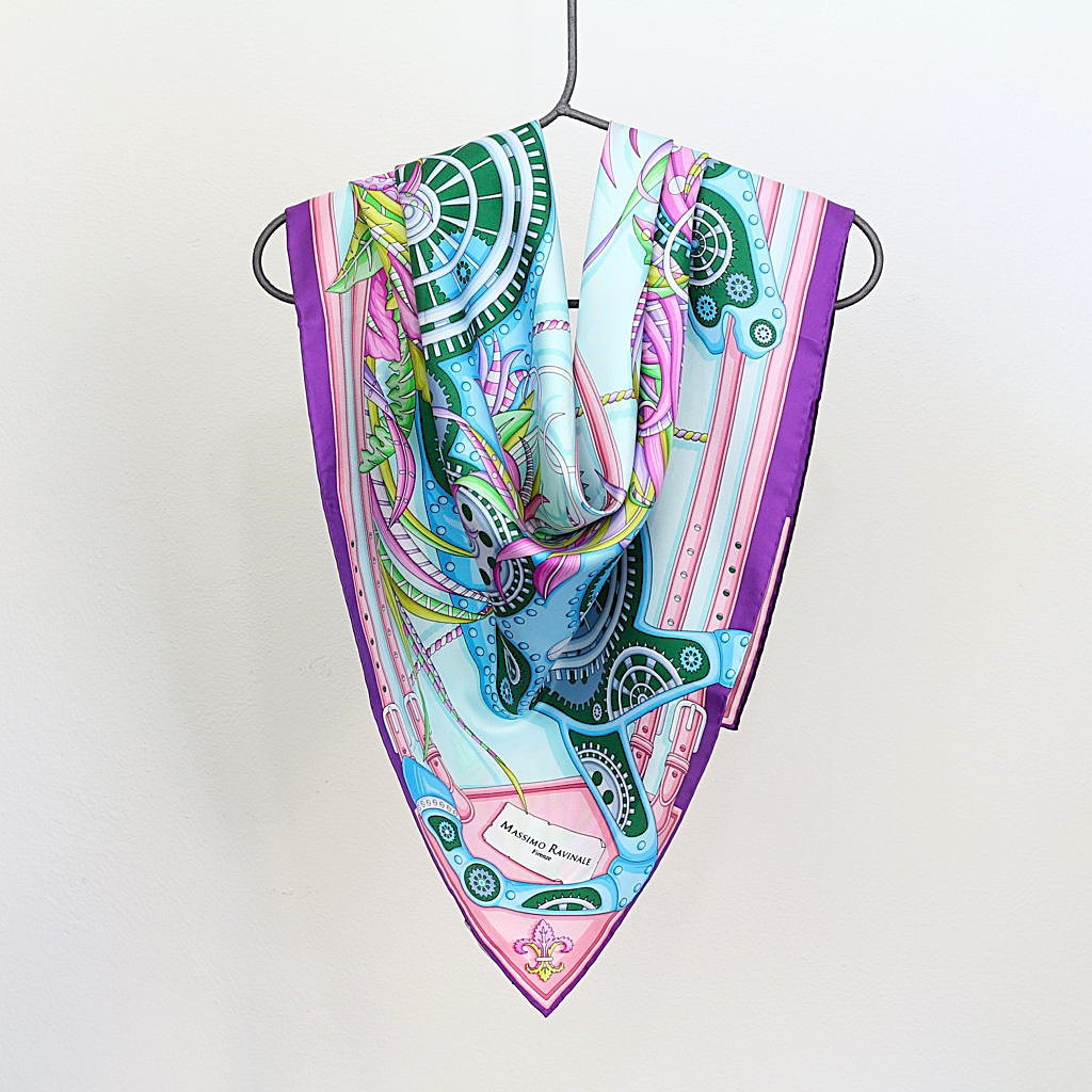 Foulard Cavallo Meccanico Viola