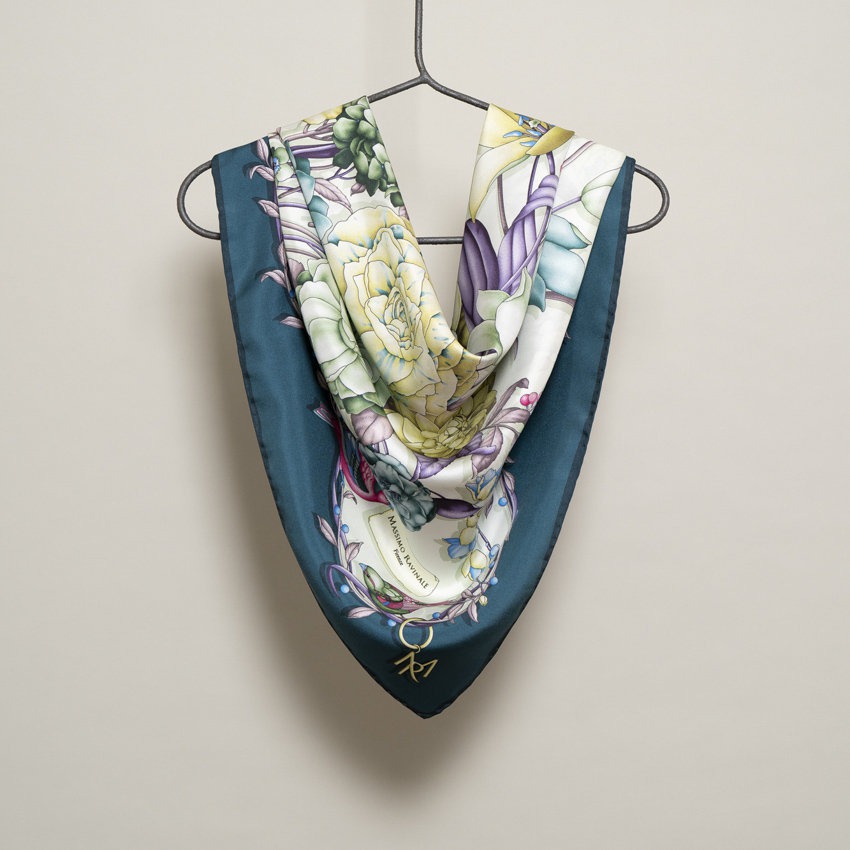 Foulard Clori Petrolio