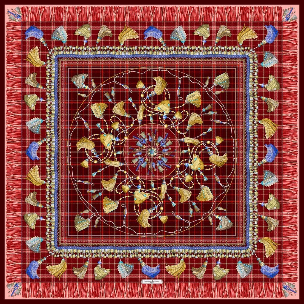 Foulard Macrame Rosso