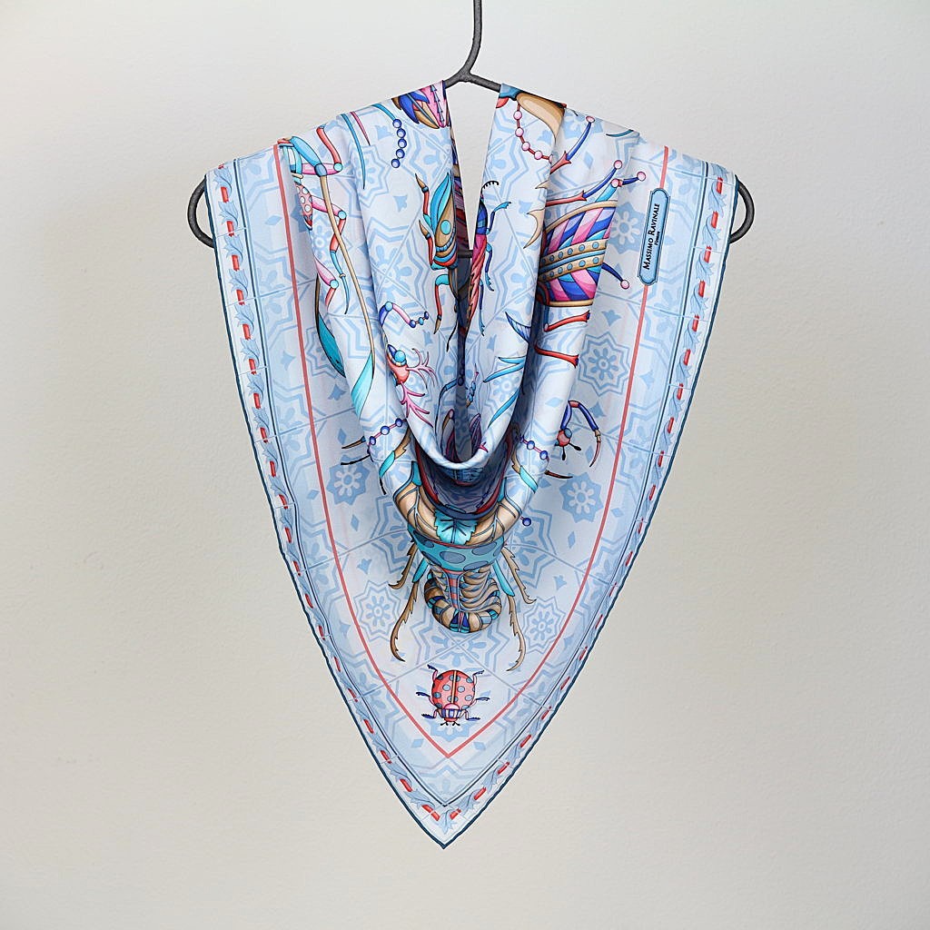 Petrol Scarabeo Square Scarf