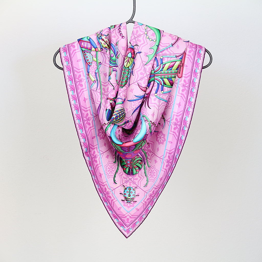 Purple Scarabeo Square Scarf