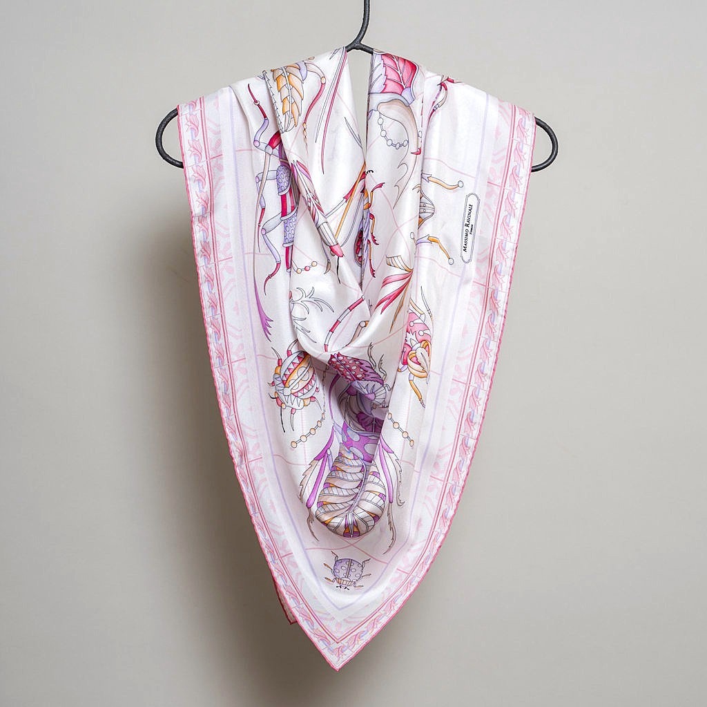 Pink Scarabeo Square Scarf