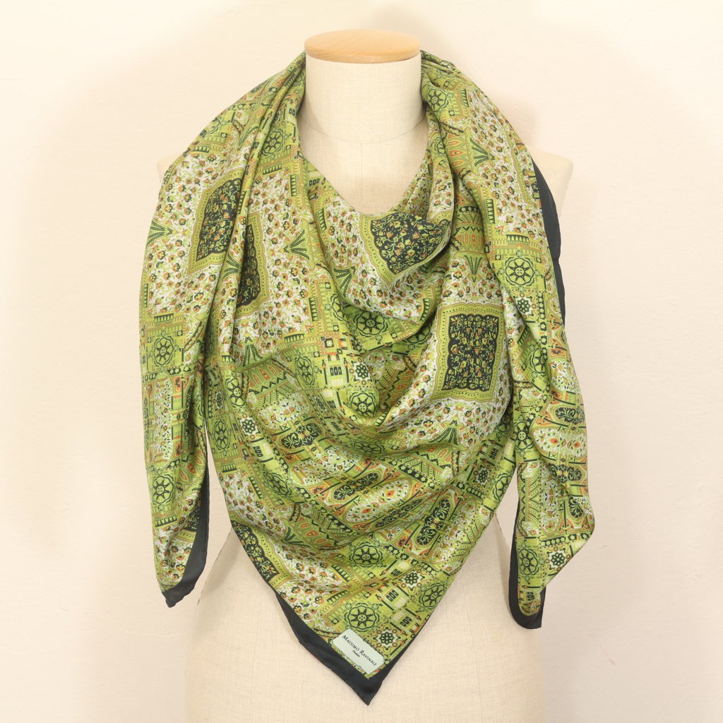 Green Anastasia Big Square Scarf
