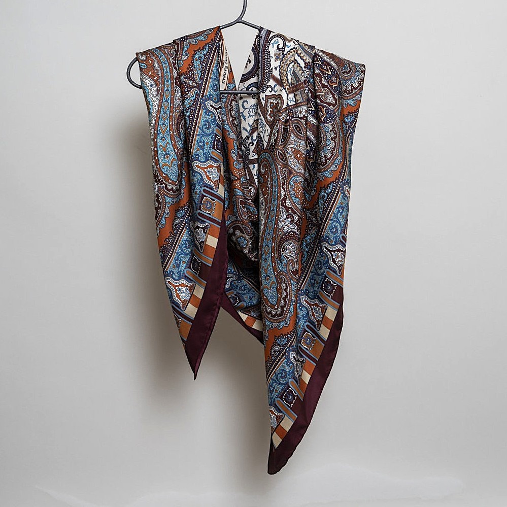 Brown Tabriz Big Square Scarf