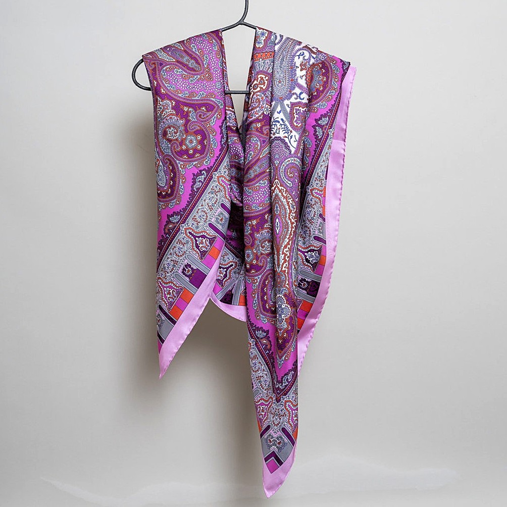 Pink Tabriz Big Square Scarf